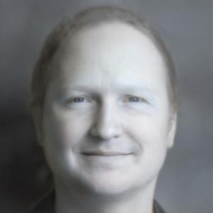 Generated face for custom latent (61ba43)